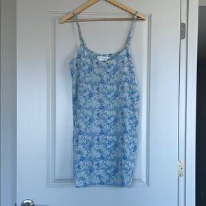 Rare Acacia Silk Dress in blue cherry blossom 🩵